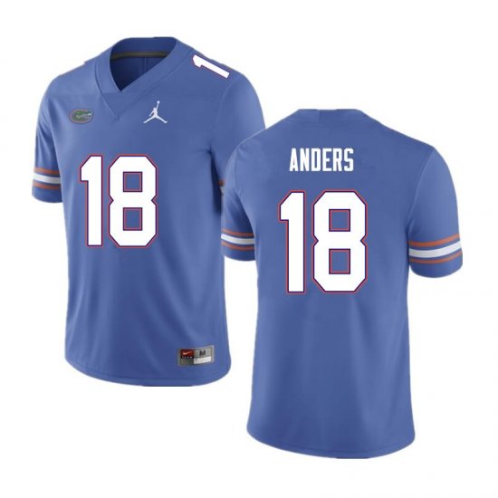 Men's Florida Gators #18 Jack Anders NCAA Nike Blue Authentic Stitched College Football Jersey VJB7662BT